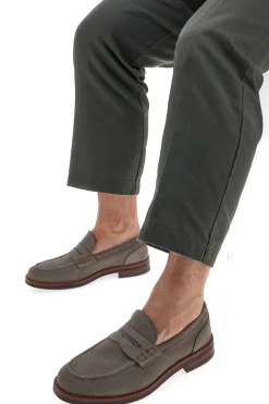 Mocassini tortora con bocca di leone PITTARELLO CLASS 014