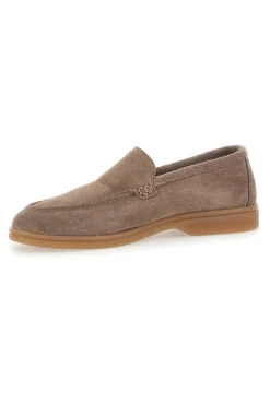 Mocassini Tortora con Tomaia in Suede Vera Pelle PTR 2070