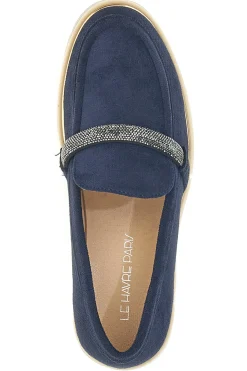 Mocassino Blu con Cinturino di Strass Le Havre Paris 233184