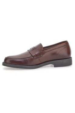 Mocassino Marrone Vera Pelle Longford 711