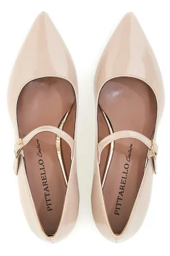 Nudefarbene spitze Ballerinas Pittarello Couture 903
