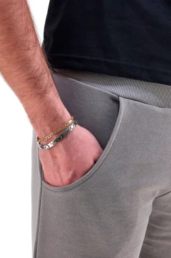 Pantaloncini Grigi in Cotone con Coulisse ABARTH AH26SS091