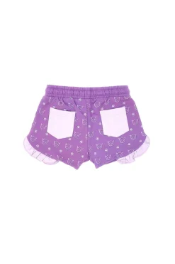 Pantaloncini Viola In Cotone Pitt Kids PT-K-SH-7027