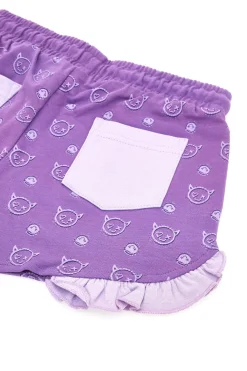 Pantaloncini Viola In Cotone Pitt Kids PT-K-SH-7027