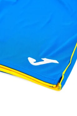 Pantaloncino Azzurro con Bordo Giallo da Calcio JOMA LIGA