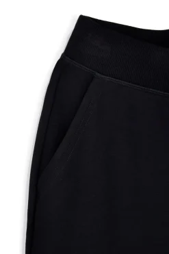 Pantalone Nero in Felpa con Coulisse e Polsini Skechers W03PT49