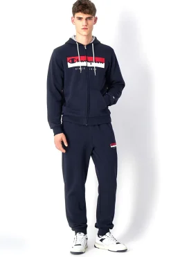 Pantalone Sportivo felpato blue CHAMPION RIB CUFF PANTS