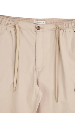 Pantaloni beige con tasche cargo e coulisse Sevenoaks NBY006
