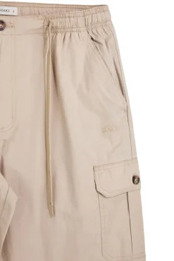 Pantaloni beige con tasche cargo e coulisse Sevenoaks NBY006