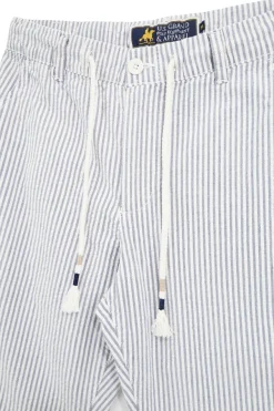 Pantaloni bianco azzurro a righe U.s.grand polo US61104M