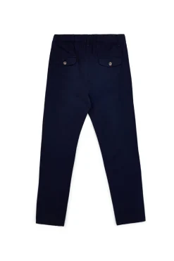 Pantaloni blu con coulisse e tasche Sevenoaks NBY008