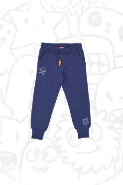 Pantaloni blu con polsini alle caviglie PITT KIDS 6009