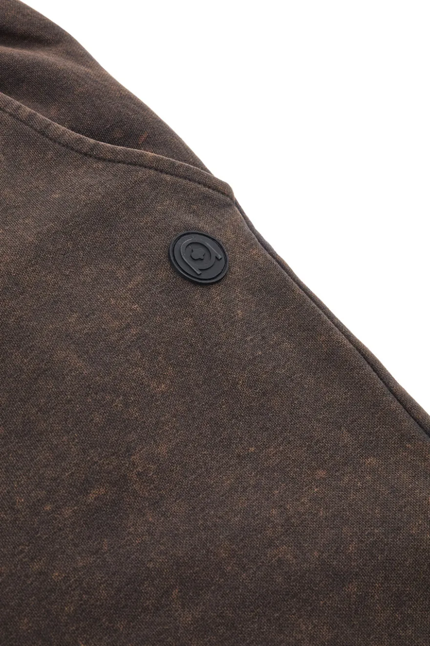 Pantaloni jogger marrone effetto vintage interno caldo felpato Boardman PT-M-P-8053