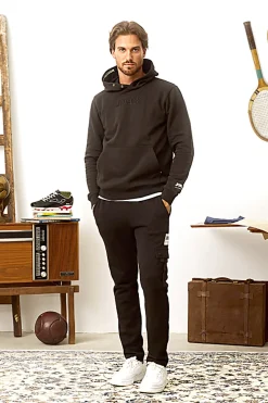 Pantaloni neri cargo in cotone con logo Joma Urban Streetlong Pants