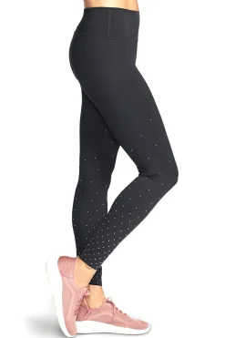 Pantaloni sportivi neri SKECHERS GO WALK Shine FL HW Legging