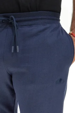 Pantaloni tuta jogger blu in cotone Sevenoaks NBY820