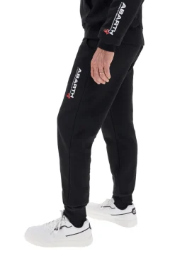 Pantaloni tuta sportivi neri con logo Abarth AH001PA