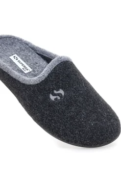 Pantofole antracite in feltro con profilo grigio Superga S10S225