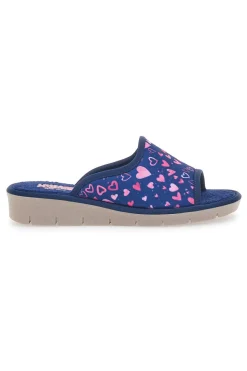 Pantofole Blu con Punta Aperta Linea Comoda 6974P