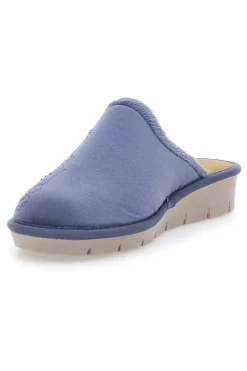Pantofole blu con ricamo Beego 7306