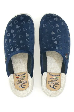 Pantofole blu con tomaia stretch FLY FLOT 5123