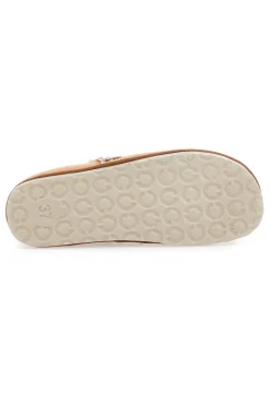 Pantofole Camel con plantare estraibile e pelliccia INBLU 41 CS