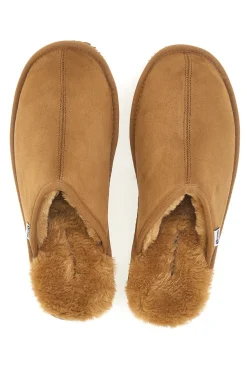 Pantofole color cuoio con interno in pelo e suola antiscivolo Superga S64U876