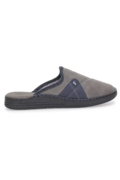 Pantofole color fango con dettagli blu e suola comfort Jerpoint NR35AR
