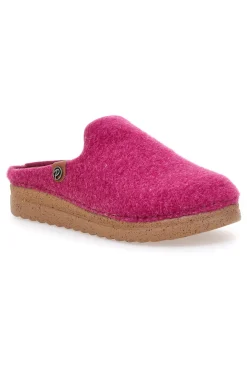 Pantofole fucsia in feltro con suola comfort Plocadi 11902LO