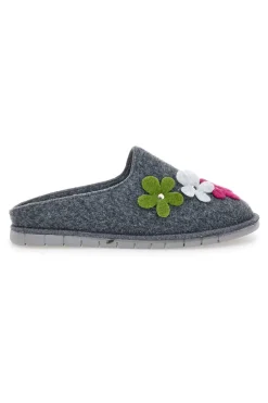 Pantofole Grigie con Fiori DOLCE VITA 045