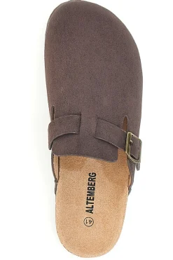 Pantofole marroni con fibbia ALTEMBERG 1310