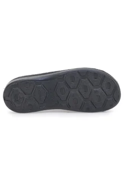 Pantofole Nere in Feltro con Catena Color Canna di Fucile Grazie 3004d