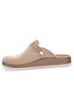 Pantofole nude con pelo interno e suola bianca INBLU 20 ct