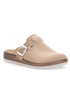 Pantofole nude con pelo interno e suola bianca INBLU 20 ct