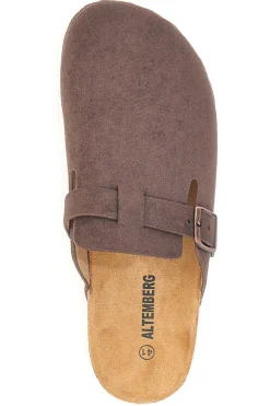 Pantofole sabot marroni con fibbia Altemberg 1310
