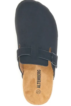 Pantofole sabot nere con fibbia Altemberg 1105