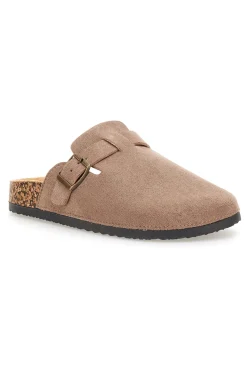 Pantofole sabot tortora con fibbia Altemberg 1105