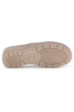 Pantofole Tortora con fascia traforata Linea comoda 7555