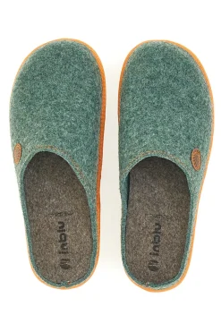 Pantofole verdi con bordo arancione INBLU 39 CS
