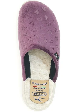 Pantofole viola con tomaia stretch FLY FLOT 5123