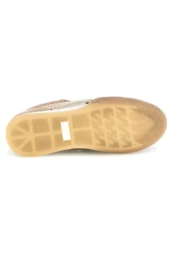 Perforierte Schnürschuhe in Beige mit laminierten Einsätzen Me & me TW26S5813803