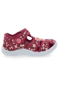 PITT KIDS PK2876A Weiche rote Sandalen mit Schmetterlingen und Klettverschluss