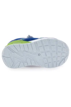 PITT KIDS PK2380B Blaue und grüne Lauflernschuhe mit Klettverschluss