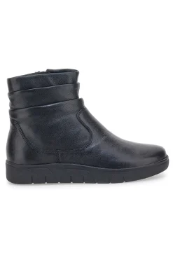 Pittarello 17801 Schwarze Lederstiefeletten mit Memory Foam