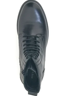 Pittarello 23746 Schwarze Stiefeletten mit seitlichem Reißverschluss und Memory Foam
