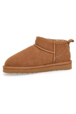 Pittarello – Wow 3550 – Stiefeletten im Slipper-Stil aus Wildleder in Kamelbraun mit Pelzfutter