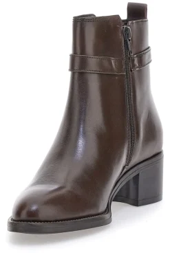Pittarello Class 852160 Stiefeletten aus braunem Leder mit niedrigem Absatz