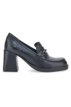 Pittarello Glam 7002 schwarze Mokassins mit Absatz