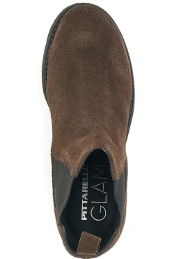 Pittarello Glam brauner Chelsea-Stiefel aus Wildleder 864150