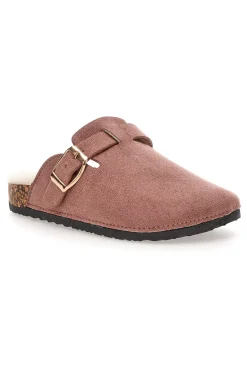 Pittarello Love 1071 Rosa Hausschuhe mit Schnalle und Fellfutter